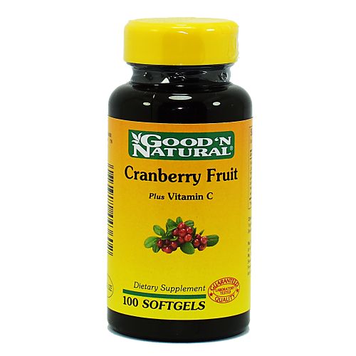 Arándano Más Vitamina C Good ´N Natural - 100 Cápsulas Blandas (Cranberry Fruit Plus Vitamin C)
