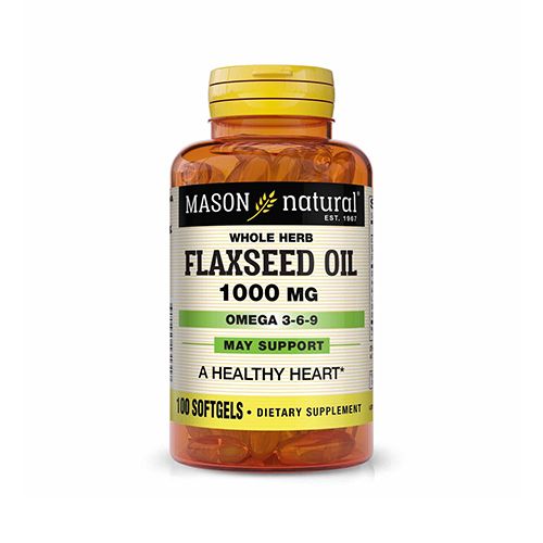 Flaxseed Oil 1000 Mg Omega 3-6-9 Mason - 100 Capsulas Liquidas