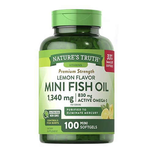 Mini Fish Oil 1340Mg - 100 Mini Capsulas Liquidas
