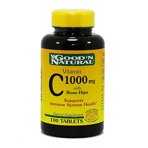 Vitamina C 1000 Mg With Rose Hips Good ´N Natural - 100 Tabletas (Vitamin C 1000 Mg)