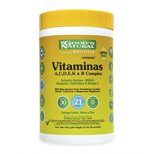 Vitaminas A, C , D, E, K, B Y Complejo B En Polvo - 450 Gr